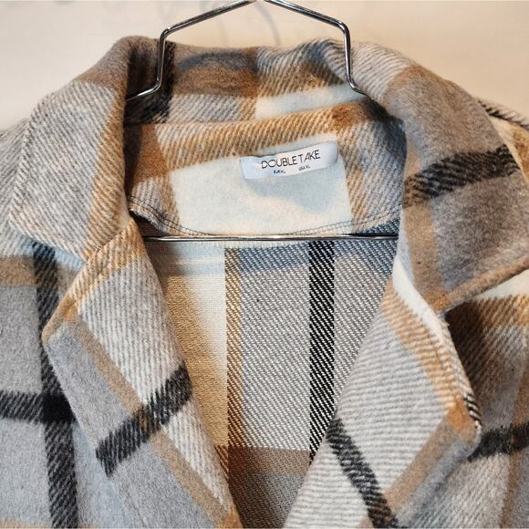 Double Take Oversized Double Breasted Blazer Coat Lightweight Trendy XL - Picture 6 of 8